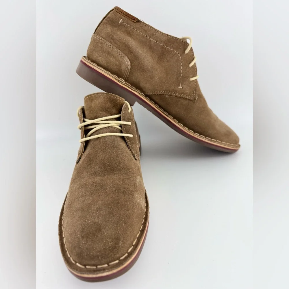 Kenneth Cole Reaction Men's Desert Sun Suede Chukka Boots, Taupe Size 10